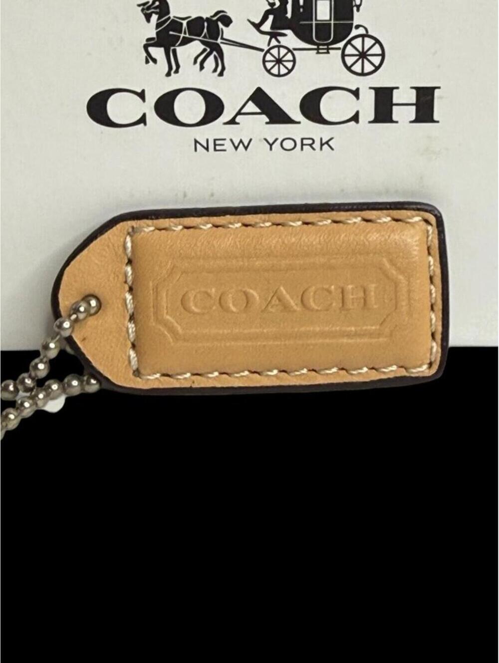 Coach Leather Hangtag Tan (2")